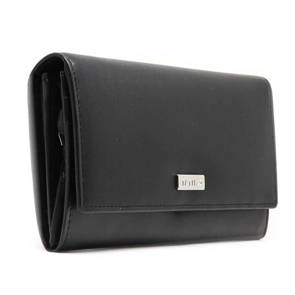 Mentzo Large Leather Womens Wallet with RFID Black Colour - 2