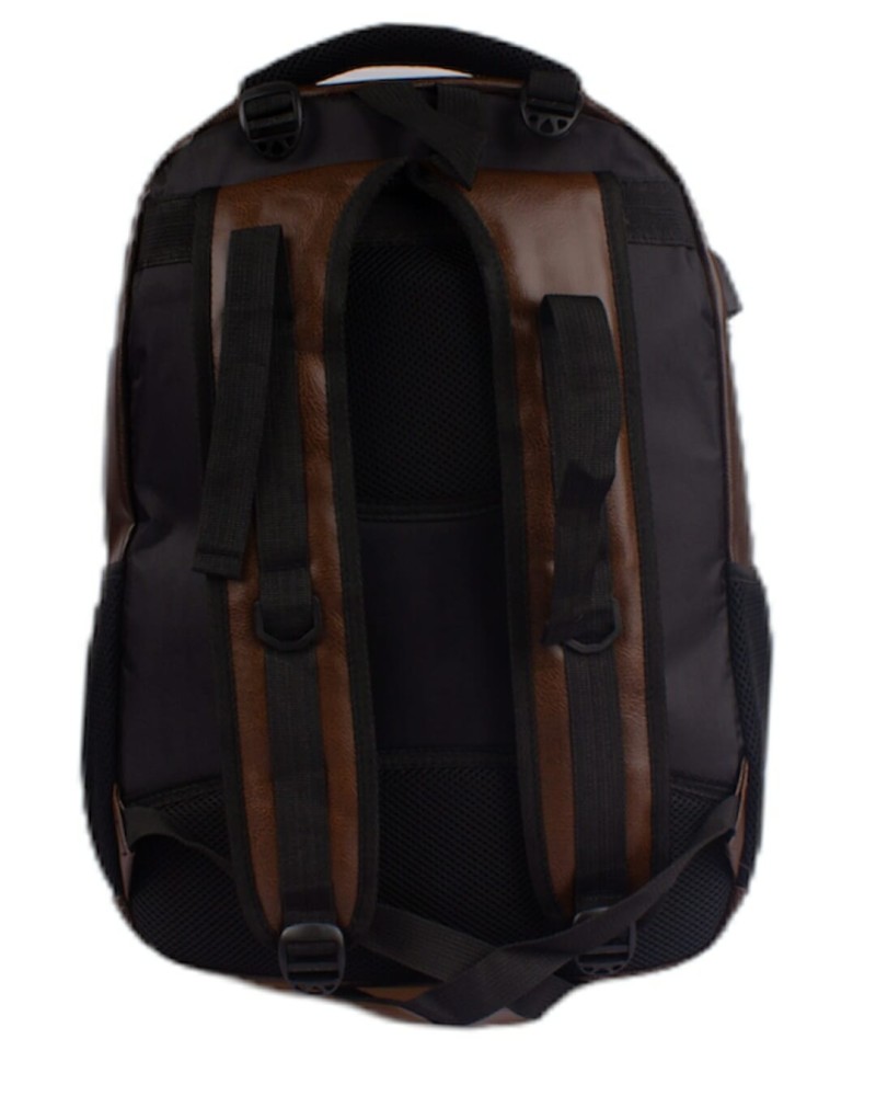Men`s Brown Color Waterproof BagToBag Backpack With USB Port - 3