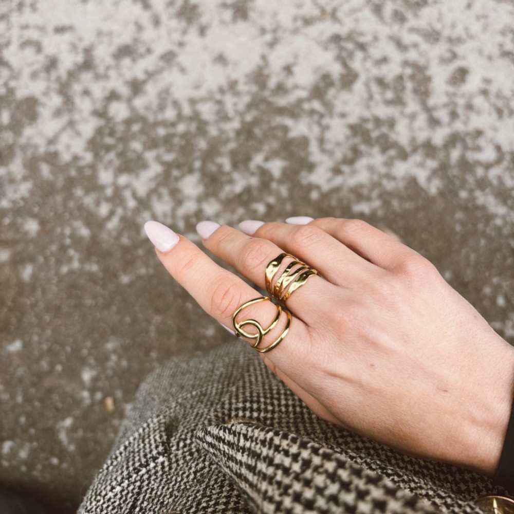 Gold Plated Steel Ring - 2