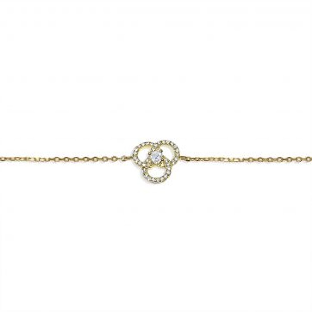 Βραχιόλι Επίχρυσο Με Πέτρες Ζιργκόν - 1