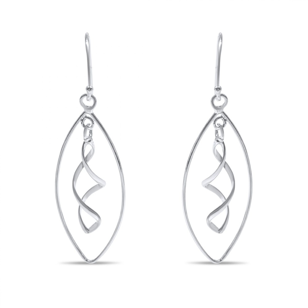Silver Dangle Earrings - 1