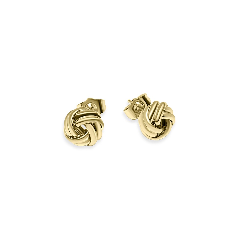 Gold Plated Steel Stud Earrings - 1