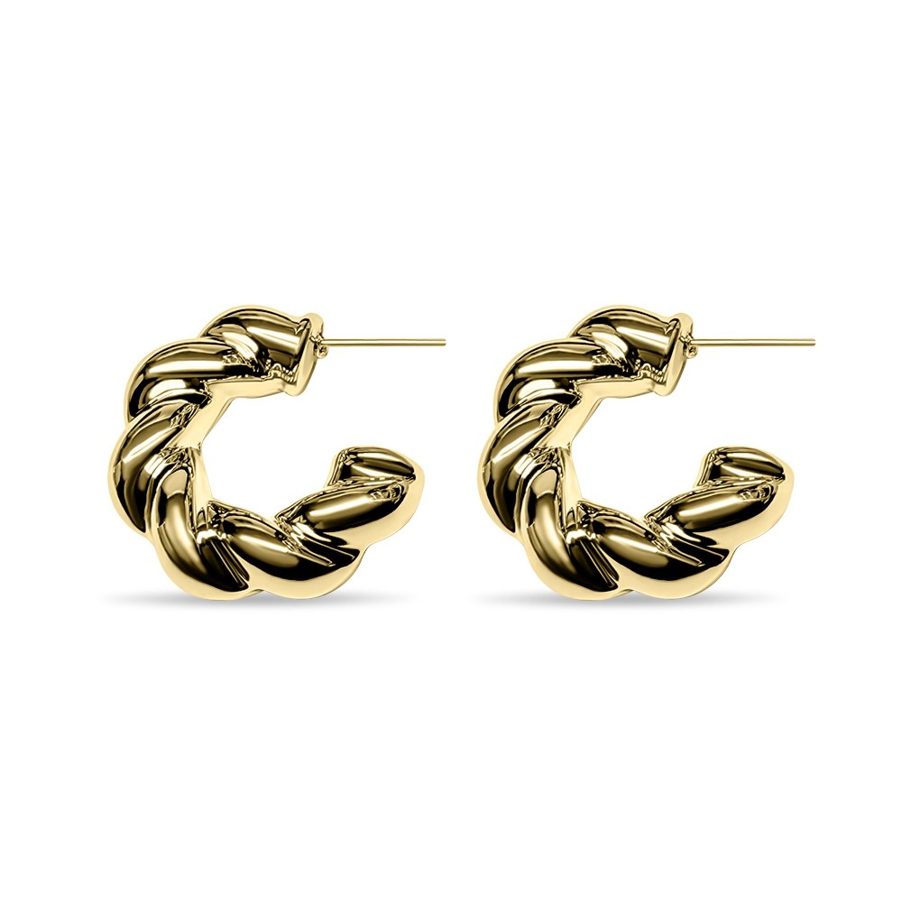 Gold Plated Steel Hoops - 1