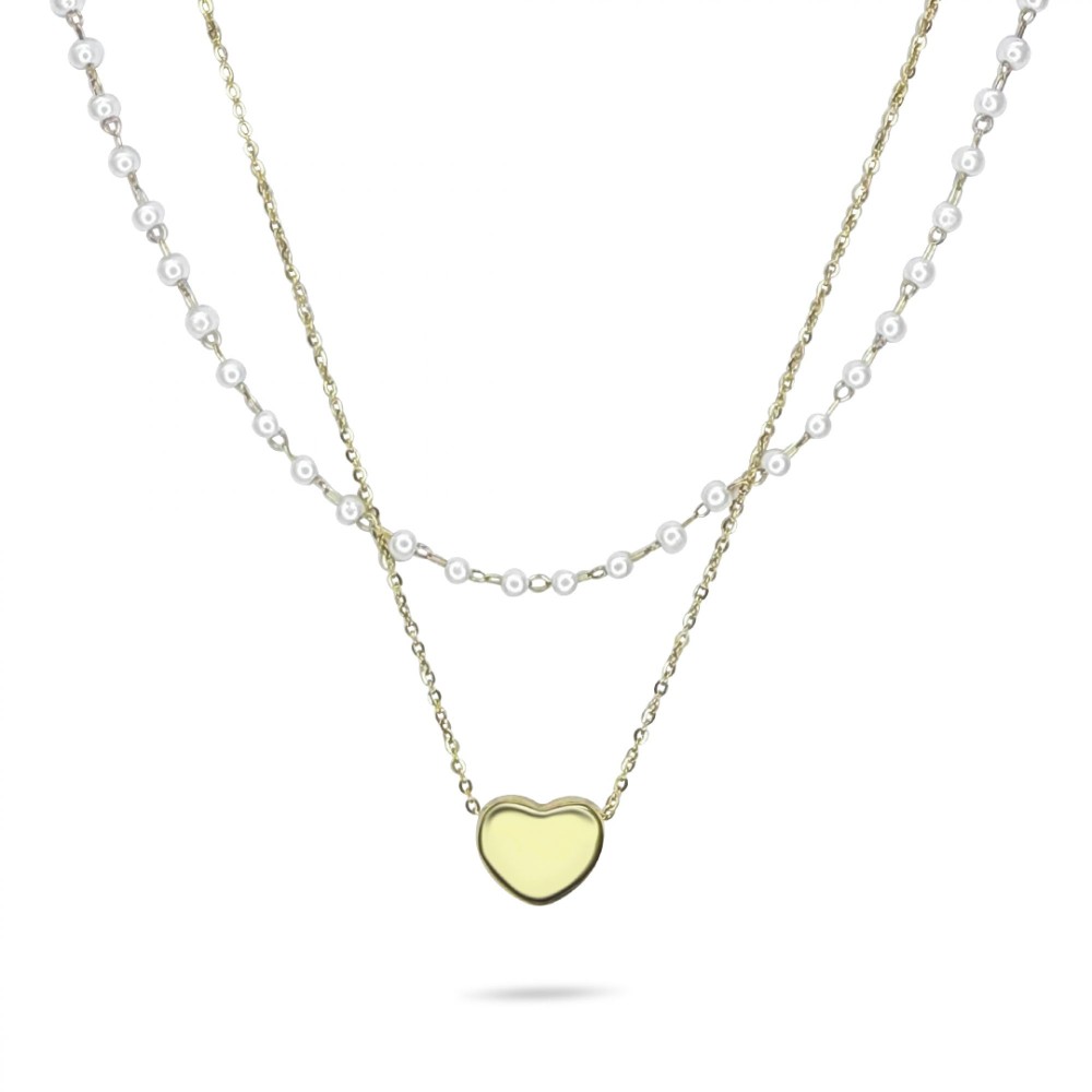 Διπλό Κολιέ Επίχρυσο Ατσάλι - 1