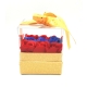 Yellow Box With A See-Through Lid, With Red And Blue Soap Flowers - 3