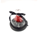 Glass Bell With A Red Forever Rose - 2