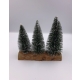 Christmas Snowy Trees On A Wooden Base With LED Lights - 4
