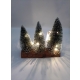 Christmas Snowy Trees On A Wooden Base With LED Lights - 2