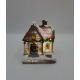 Snowy Ceramic House With LED Light - 2