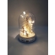 Christmas Decorative Glass Bell With A Wooden Represantation Inside - 2