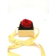 Yellow Box With A Glass Top And A Red Forever Rose - 1