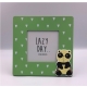 Kids Wooden Photo Frame Green Color With A Panda Bear Patern 17x17cm - 2
