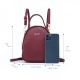 Pierre Loues Womens Bag Backpack Burgundy Colour - 5