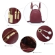 Pierre Loues Womens Bag Backpack Burgundy Colour - 6