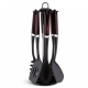 7 Pcs Kitchen Tools Set Dark Red Color With A Rotating Storage Base Edenberg - 2