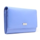 Mentzo Large Leather Womens Wallet with RFID Blue Colour - 2