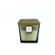 Scented candle In A Glass Jar With A Wooden Top Amber Wood Fragrance - 1