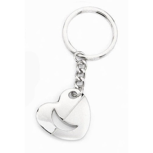 Metallic Heart shaped keychain