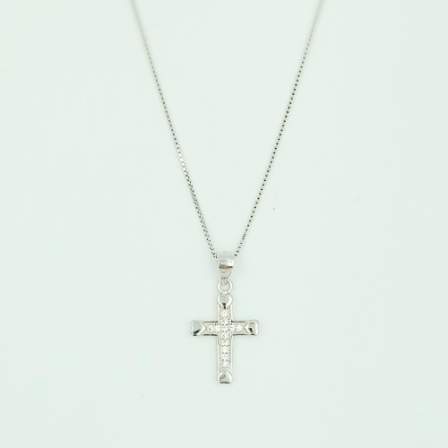 Cross Necklace With Zircon Stones