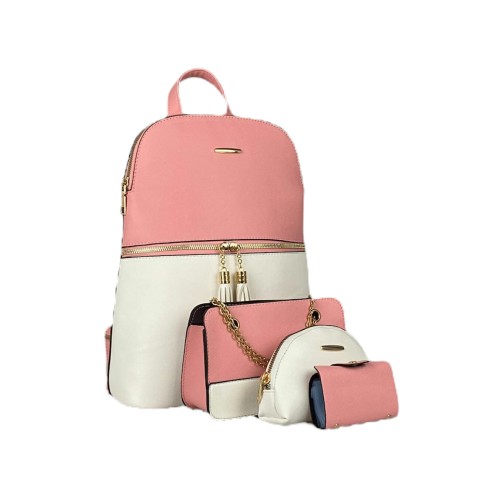 White And Pink Color BagToBag Backpack - 2