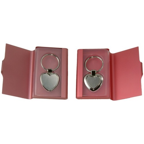 Metallic Heart shaped keychain