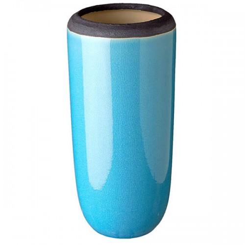 Blue Color Ceramic Vase 13x28cm - 1