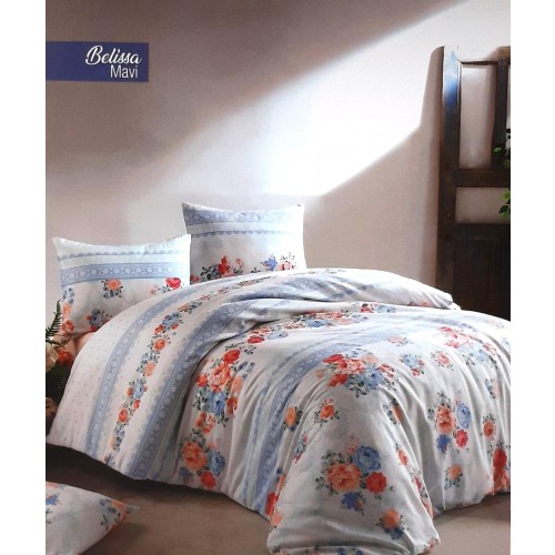 Bedding Set With A Duvet Cover Kingsize - Belissa Mavi by Ipekce Home - 1