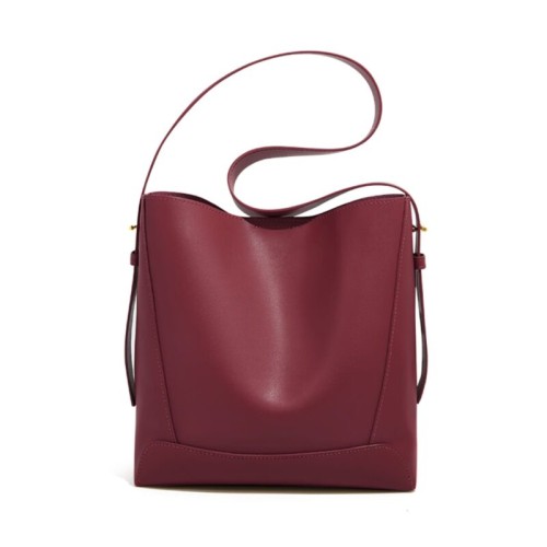 Foxer Leather Womens Bag Shopper Shoulder Burgundy Colour