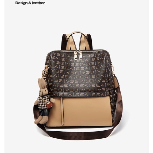 Foxer Leather Womens Bag Backpack Brown Colour