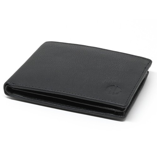 Alpha Status Leather Mens Wallet with RFID Black Colour