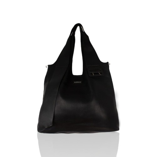 Black Color BagToBag Shoulder Bag With A Belt - 1