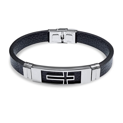 Leather - Steel Bracelet