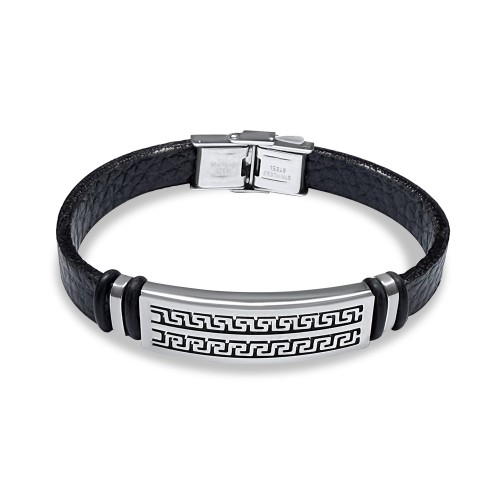 Leather - Steel Bracelet