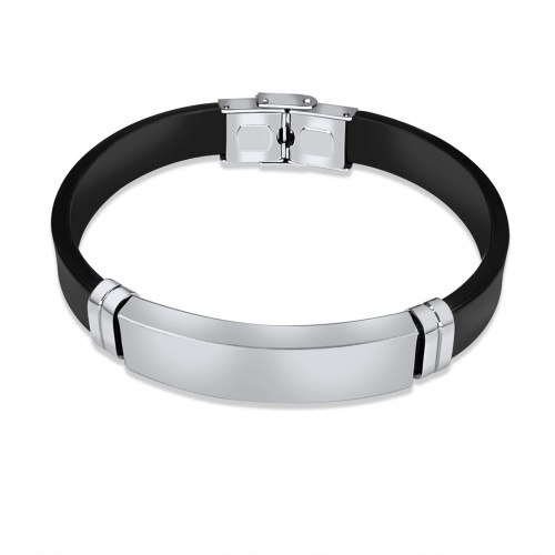 Steel-Caucho Bracelet