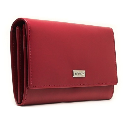 Mentzo Large Leather Womens Wallet with RFID Burgundy Colour