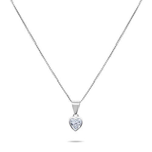 Heart Necklace With Zircon Stone