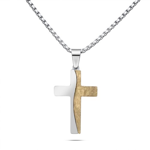 Steel Cross Necklace