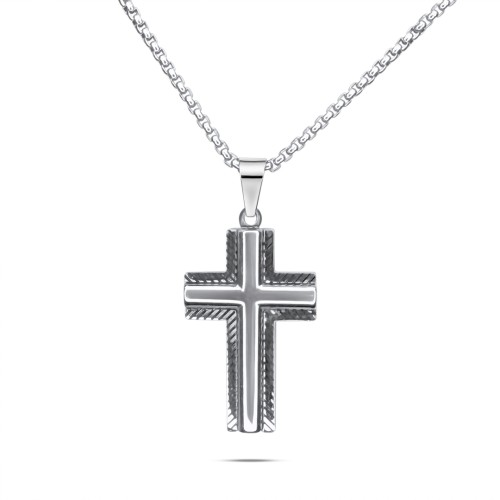 Steel Cross Necklace