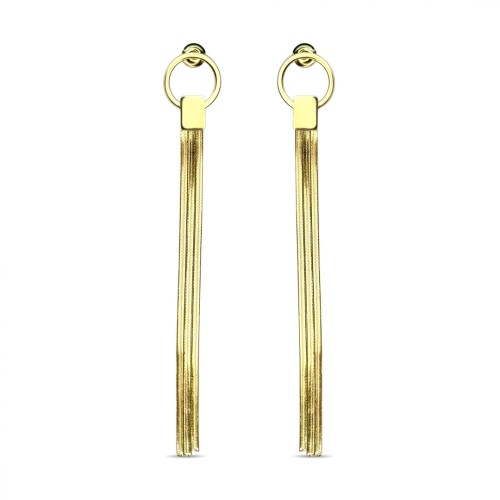 Σκουλαρίκια Αλυσιδωτά Επίχρυσο Ατσάλι