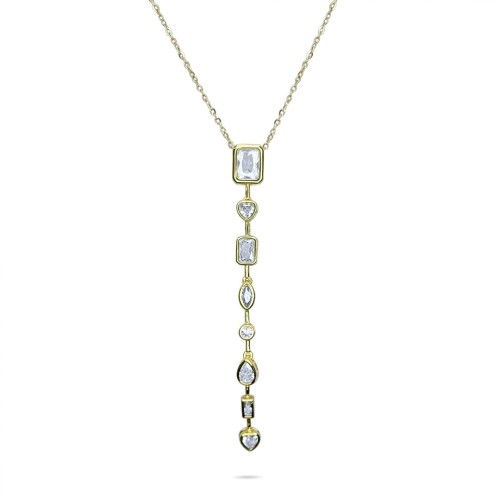 Κολιέ Επίχρυσο Ατσάλι Σε Στυλ Υ