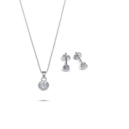 Set With Zircon Stones